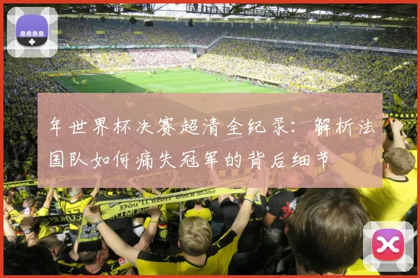 年世界杯决赛超清全纪录:解析法国队如何痛失冠军的背后细节